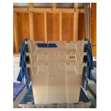3 PC PLASTIC STORAGE TUBS W/BIFOLD LIDS #1,