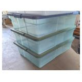 3 PC RUBBERMAID PLASTIC CONTAINERS #12