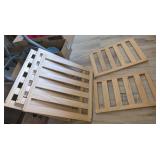 5 PC WOOD WINE BOTTLE SHELVES
