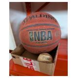 SPALDING NBA BASKETBALL & RAWLINGS BASEBALL