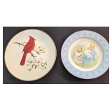 2PC AVON COLLECTOR PLATES,'TENDERNESS','CARDINAL'