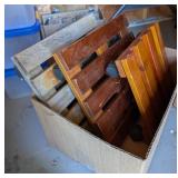 3 PC ROLLING WOOD PLANT STANDS #1