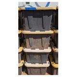 4 PC PLASTIC PLASTIC STORAGE TUBS W/LIDS #2