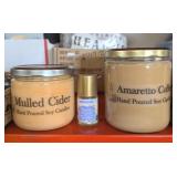 3 PC SOY CANDLES, FRAGRANCE OIL-1/2 FULL