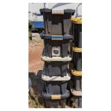 5 PC PLASTIC PLASTIC STORAGE TUBS W/LIDS #7