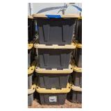 4 PC PLASTIC PLASTIC STORAGE TUBS W/LIDS #5