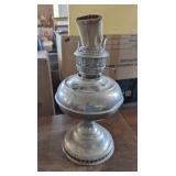 VTG/ANTQ ALUMINUM FOOTED OIL LAMP