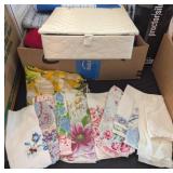 ASSTD LADIES HANDERCHIWFA & QUILTED VANITY BOX