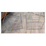 2 PC STAINLESS CABINET ORGANIZERS