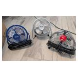 3 PC MASSEY SMALL PORTABLE FANS