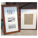 2 PC DARK WOOD PHOTO FRAMES