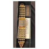 JOAN RIVERS GOLD TONE QUARTZ BRACELET WATCH