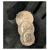 SILVER TONE COIN MONEY CLIP, QUARTER, NICKLE, DIME