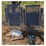 2 PC LAFUMA  LOUNGE CHAIRS