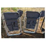 2 PC FAULKNER FOLDING CAMP CHAIRS W/SIDE POCKET