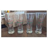 4 PC TABASCO PILSNER GLASSES