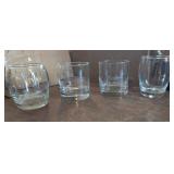 4 PC LOW BALL WHISKEY GLASSES, CROWN ROYAL&