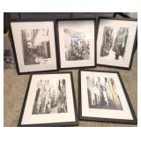 5PC FRAMED PHOTOGRAPHS, LAKE COMO, ITALY, OTHER