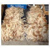 VTG LEATHER MITTENS W/HAIR-ON-COWHIDE