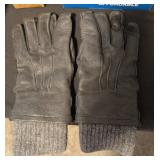 BLACK LEATHER MENS GLOVES