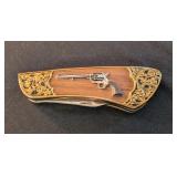 FRANKLIN MINT ORNATE COLLECTOR KNIFE, 3' BLADE