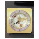 GOLD TONE TRAVEL ALARM CLOCK
