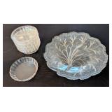 7 PC ARCUISINE BOWLS & DIVIDED PRESSED GLASS DISH