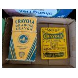 VTG STYLE CRAYOLA TIN & CRAYONS