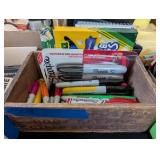 OFFICE SUPPLIES #2, VTG/ANTQ WOODEN BOX, ASSTD