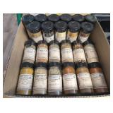 ASSTD GLASS SPICE JARS W/CONTENTS