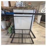 2-SHELF BLACK METAL WIRE BAKERS RACK