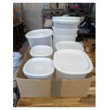 16 PC ASSTD RUBBERMAID PLASTIC CONTAINERS W/LIDS