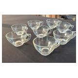 8 PC VTG CLEAR GLASS CUPS