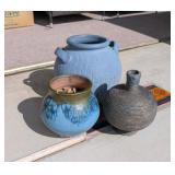3PC CERAMIC/TERRACOTTA PLANTERS