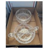 2PC CUT GLASS CRYSTAL BOWLS