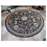 ROUND AREA RUG #1, FLORAL SCROLL PATTERN