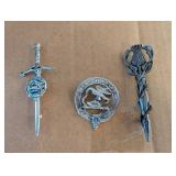 GRAHAM SILVER TONE BROOCH, OTHER