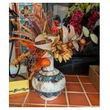 SW STYLE VASE #4 W/SUNFLOWER CATTAIL FLORAL