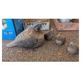 4PC QUAIL YARD ART