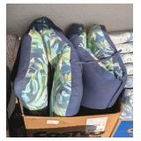 2PC 3-SECTION OUTDOOR REVERSIBLE SEAT CUSHIONS