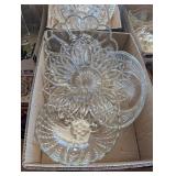 4PC CLEAR GLASS BOWLS, DEVILED EGG TRAY