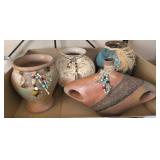 4PC  DECORATIVE NATIVE AMERICAN VASES