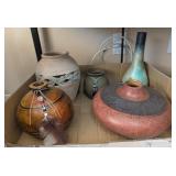 5PC DECORATIVE NATIVE AMERICAN VASES