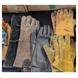 ASSTD WORK GLOVES, LEATHER, RUBBER, OTHER
