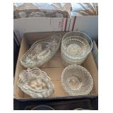 ASSTD GLASS SERVING DISHES, CONDIMENT DISHES &