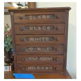 6-DRAWER WOODEN TABLE TOP CABINET