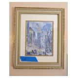 NY CITY WINTERTIME WATER PARK FRAMED ARTWORK