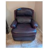 BURGUNDY LEATHER RECLINER #3