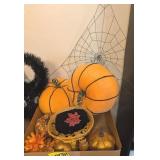 ASSTD HALLOWEEN DECOR, PLUSH PUMPKINS, SPIDER WEB