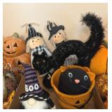 ASSTD HALLOWEEN SCARECROWS, PUMPKIN, BLACK CAT &